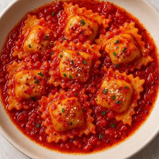 Ravioli Arrabiatta Six Ounces Coffee
